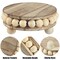 2 Pieces Wood Riser, Risers for Decor,Pedestal Stand,Display Stand apply to Home Decor,Farmhouse Decor,Tiered Tray Decor(Brown, 4 Inches)